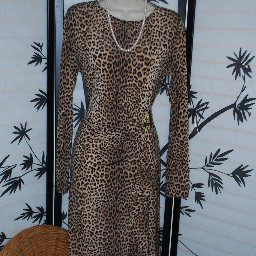 ✨ Michael Kors Leopard Print Dress with Buckle - NWT ✨Size M